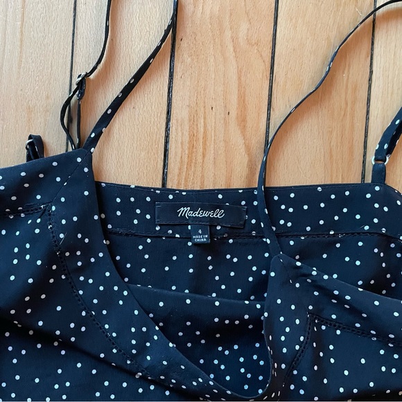 Madewell Silk Inset Cami in Dot Scatter - Picture 7 of 7
